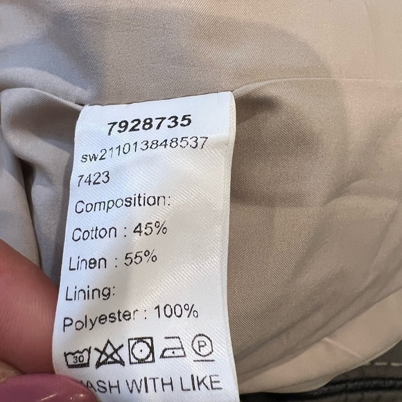 MOTF Linen Blend Wide Leg Jumpsuit Medium - Picture 5 of 11